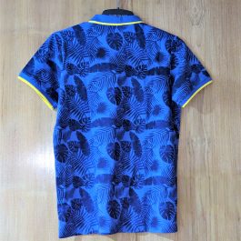 Blue print polo t-shirt